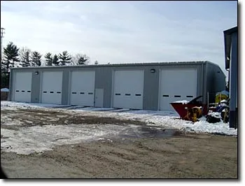 Completed commercial electrical project, new garage bay building